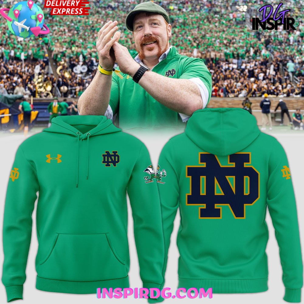 Notre dame green sweatshirt hotsell