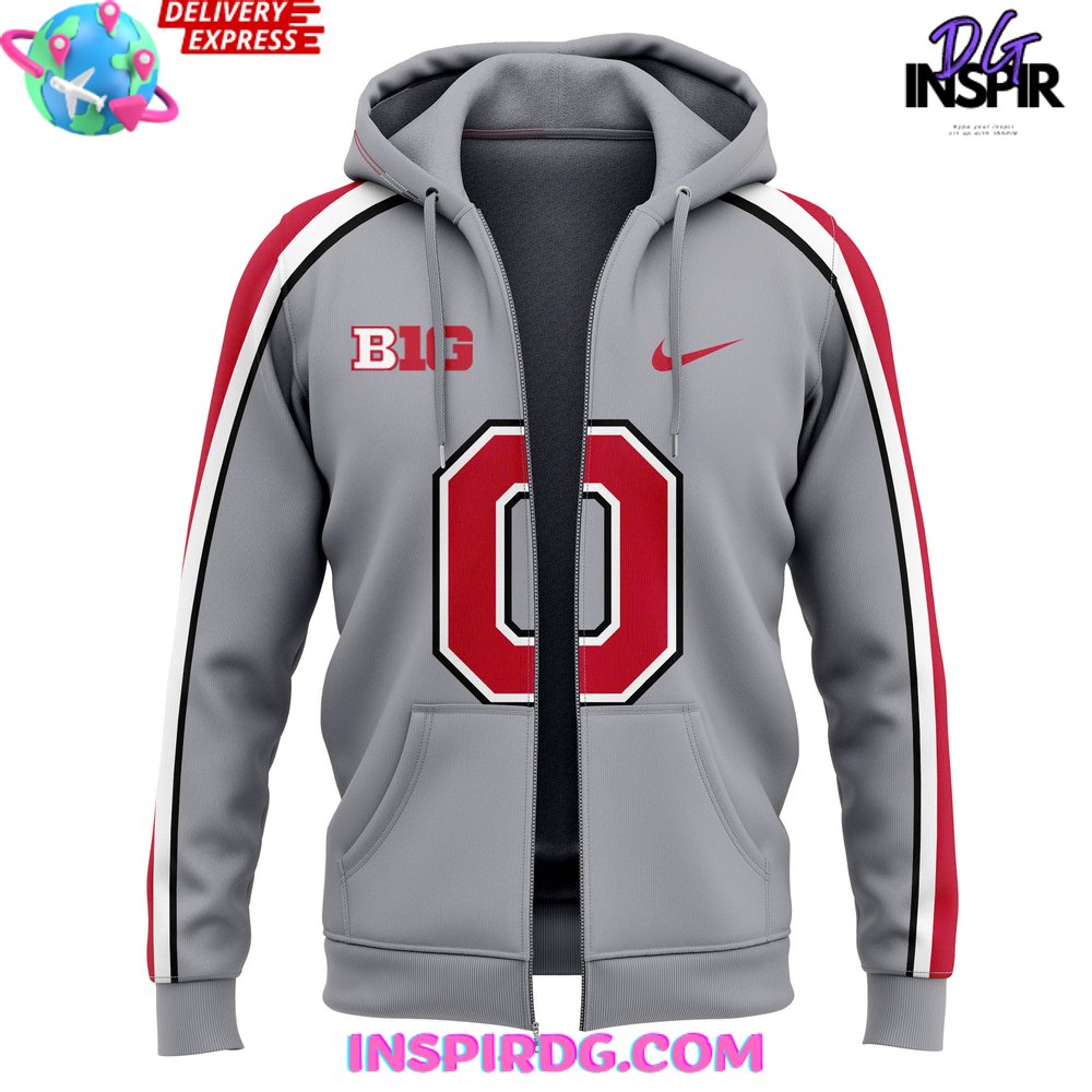 Ohio State Football The Next Game 2024 Gray Zip Hoodie InspirDG