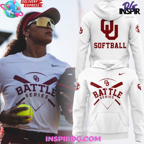 Oklahoma Football Battle Series 2024 White Hoodie