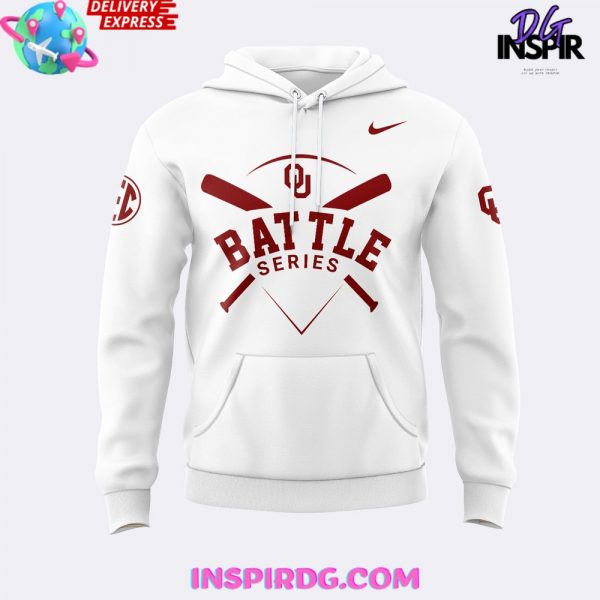 Oklahoma Football Battle Series 2024 White Hoodie