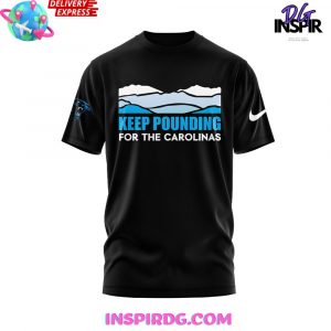 Carolina Panthers Keep Pounding 2024 Black T-Shirt