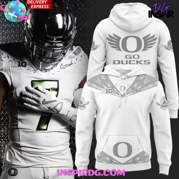 Oregon Ducks Go Ducks Limited White Hoodie