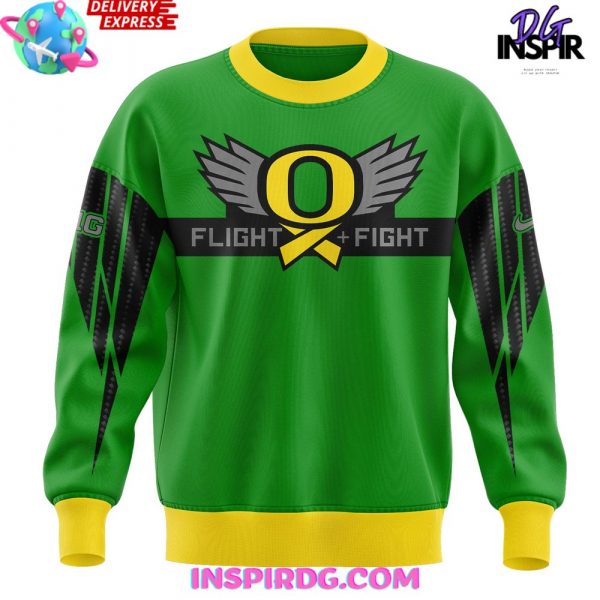 Oregon Ducks Stomp Out Cancer 2024 Green Sweatshirt