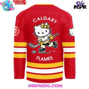 Calgary Flames x Hello Kitty 50th Anniversary Red Hockey Jersey