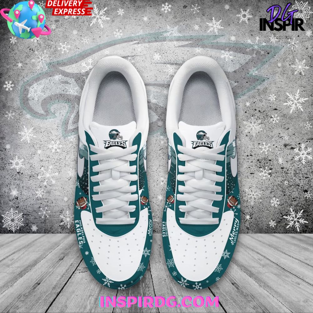 Philadelphia Eagles Merry Christmas Nike Air Force 1 Philadelphia Eagles Merry Christmas Nike Air Force 1