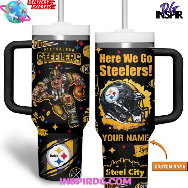 Pittsburgh Steelers Here We Go Stanley Tumbler Cup
