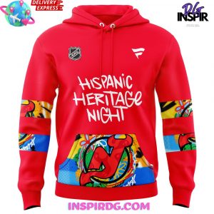 New Jersey Devils Hispanic Heritage Night 2024 Red Hoodie