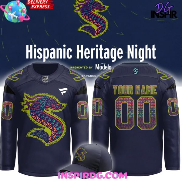 Seattle Kraken Hispanic Heritage Night 2024 Custom Hockey Jersey