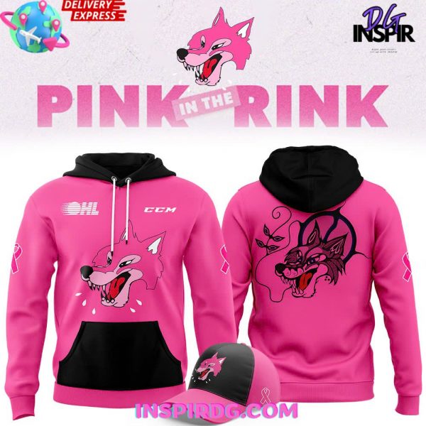 Sudbury Wolves Pink in the Rink Night 2024 Hoodie