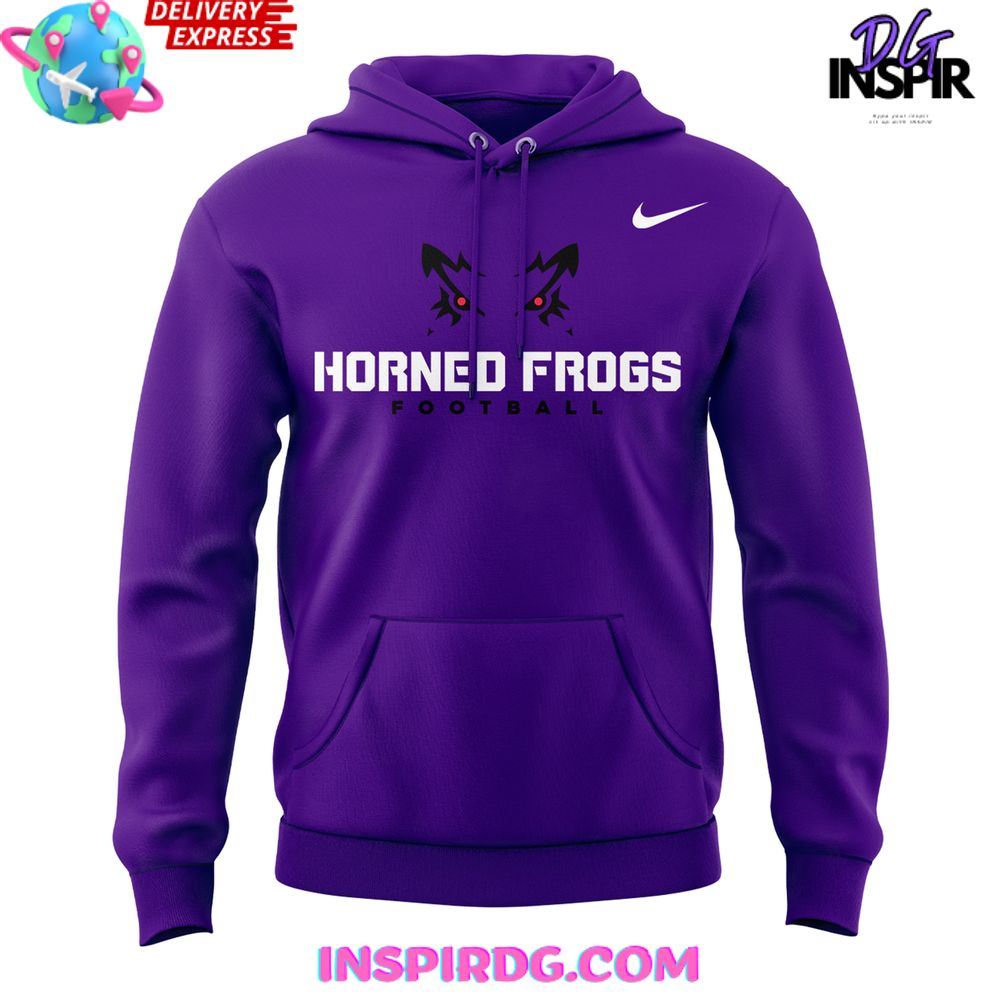 Nike TCU Horned Frogs Purple Pullover Hoodie Sweatshirt newest AR3415-566 Men Sz XL NWT