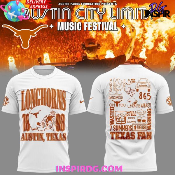 Texas Longhorns x Austin City Limits Music 2024 White T-Shirt