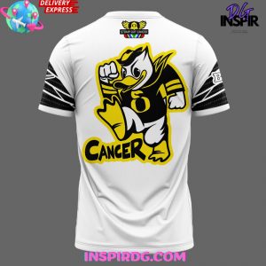 Oregon Ducks Stomp Out Cancer 2024 White TShirt