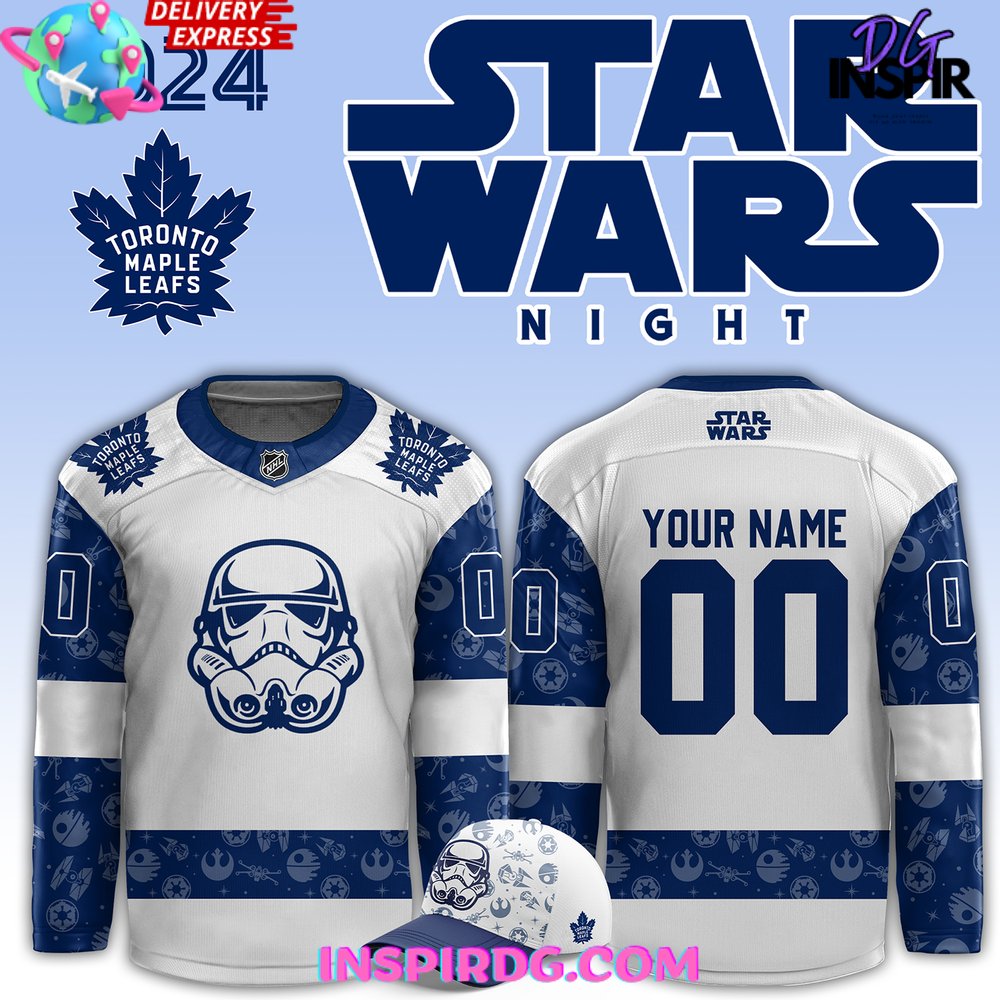 Toronto Maple Leafs x Star Wars Night 2024 Custom Hockey Jersey InspirDG