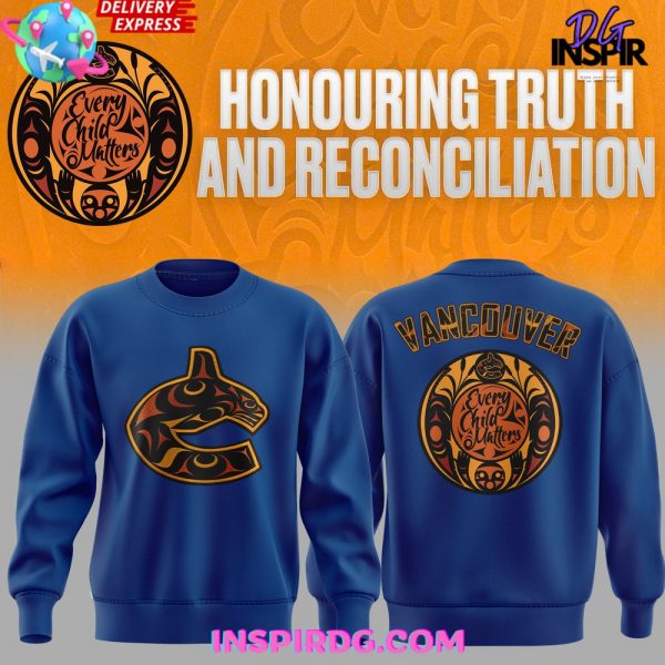 Vancouver Canucks Honouring Truth and Reconciliation Blue Sweatshirt