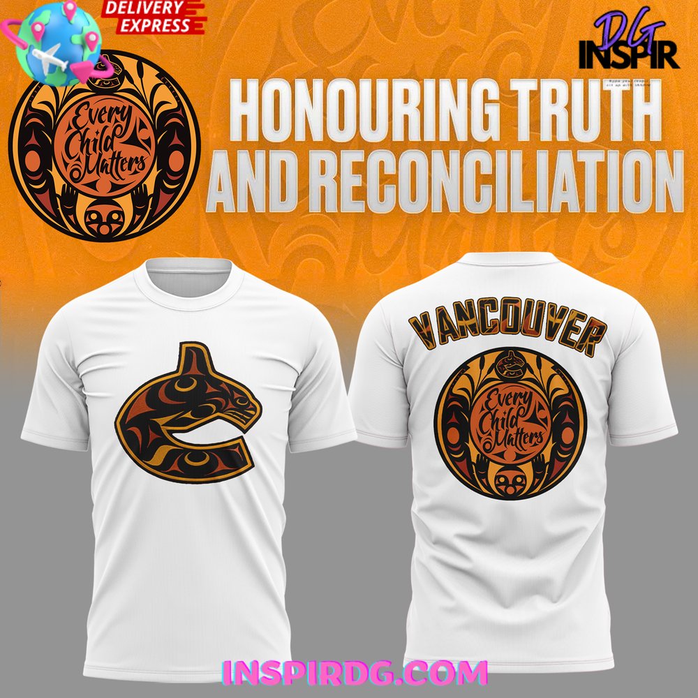 Vancouver Canucks Honouring Truth and Reconciliation White T-Shirt Vancouver Canucks Honouring Truth and Reconciliation White T-Shirt