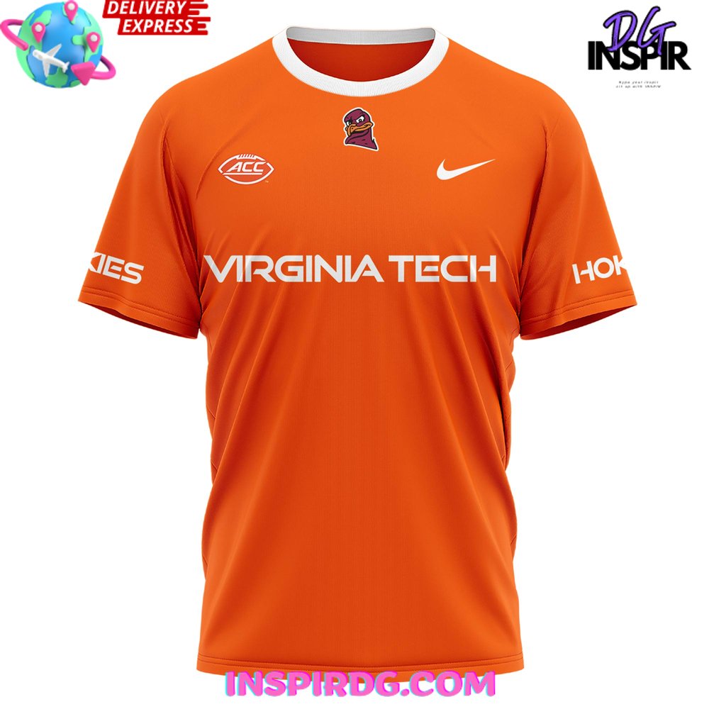 Virginia Tech Hokies Football 2024 Orange T-Shirt Virginia Tech Hokies Football 2024 Orange T-Shirt
