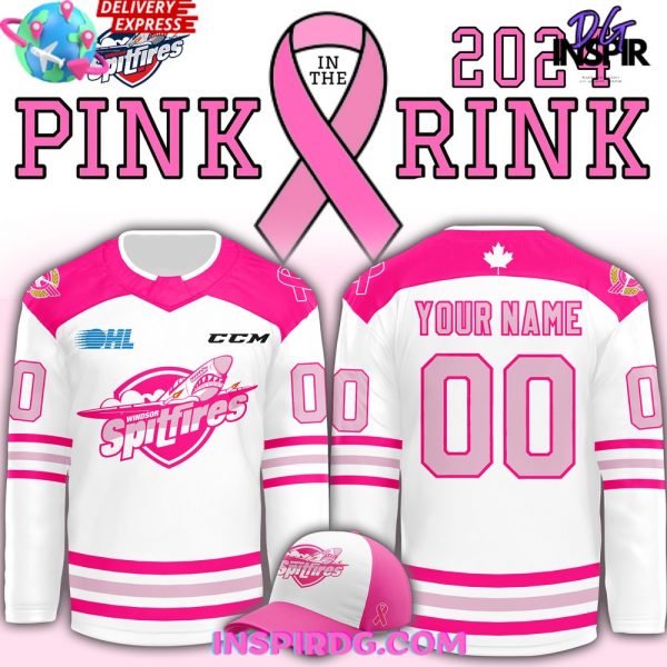 Windsor Spitfires Pink in the Rink 2024 Hockey Jersey