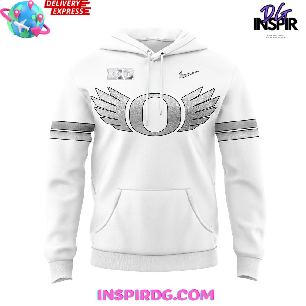 Oregon Ducks Stomp Out Cancer 2024 White Hoodie Oregon Ducks Stomp Out Cancer 2024 White Hoodie