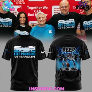 Carolina Panthers Keep Pounding 2024 Black T-Shirt