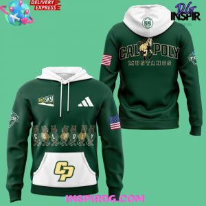 Cal Poly Mustangs Big Sky 2024 Green Hoodie