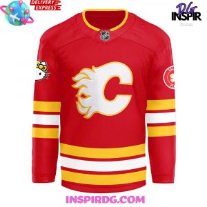 Calgary Flames x Hello Kitty 50th Anniversary Red Hockey Jersey