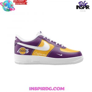 Golden Los Angeles Lakers Custom Purple Nike Air Force 1