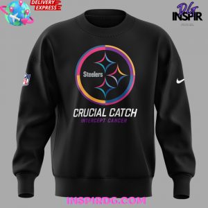 Pittsburgh Steelers Crucial Catch Intercept Cancer 2024 Sweatshirt