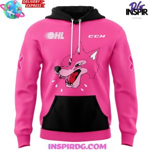Sudbury Wolves Pink in the Rink Night 2024 Hoodie