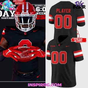 Cornell Big Red Ivy 2024 Black Football Jersey