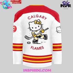 Calgary Flames x Hello Kitty 50th Anniversary White Hockey Jersey