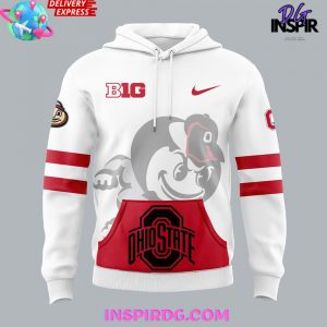 Ohio State Buckeyes BIG 10 Game 2024 White Hoodie