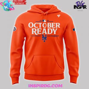 New York Mets October Ready OMG 2024 Orange Hoodie