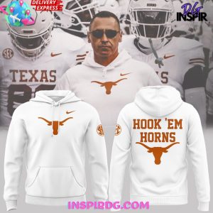 Texas Longhorns Hook ‘Em Horns Nike SEC White Hoodie