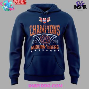 Auburn Tigers Maui Invitational Champions 2024 Navy Hoodie