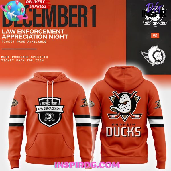 Anaheim Ducks Law Enforcement Appreciation Night 2024 Hoodie