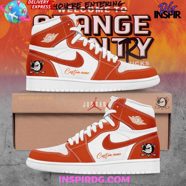 Anaheim Ducks Orange County Custom Nike Air Jordan 1