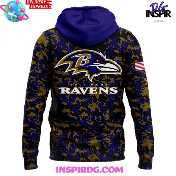 Baltimore Ravens Salute to Service 2024 Camo Hoodie