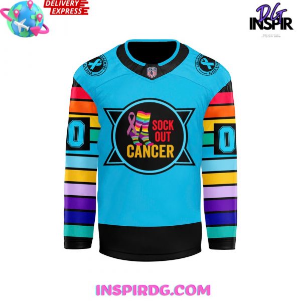 Binghamton Black Bears Sock Out Cancer Special Hockey Jersey