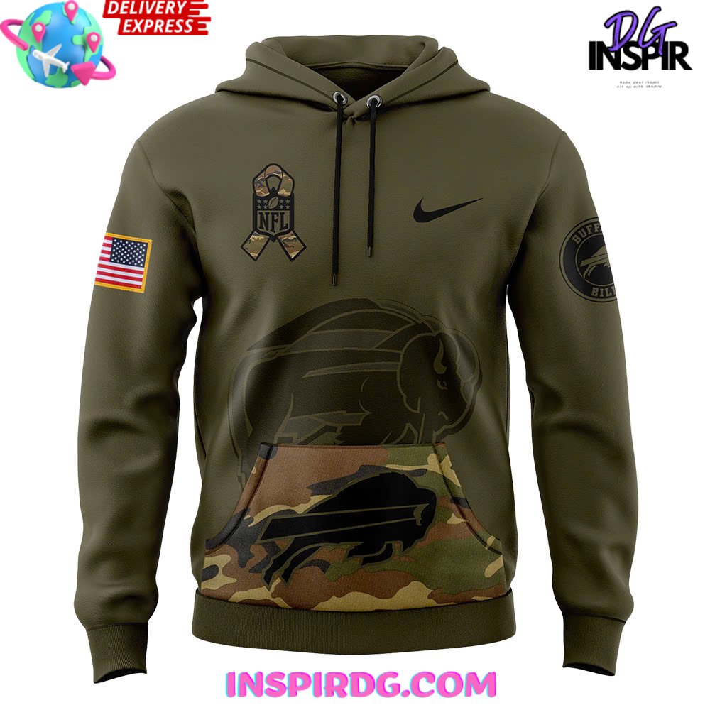 Buffalo Bills Salute to Service 2024 Camo Hoodie InspirDG