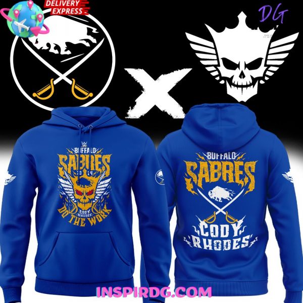 Buffalo Sabres x Cody Rhodes 2024 Blue Hoodie