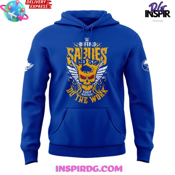 Buffalo Sabres x Cody Rhodes 2024 Blue Hoodie