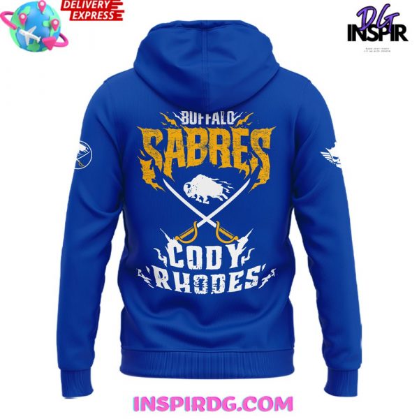 Buffalo Sabres x Cody Rhodes 2024 Blue Hoodie