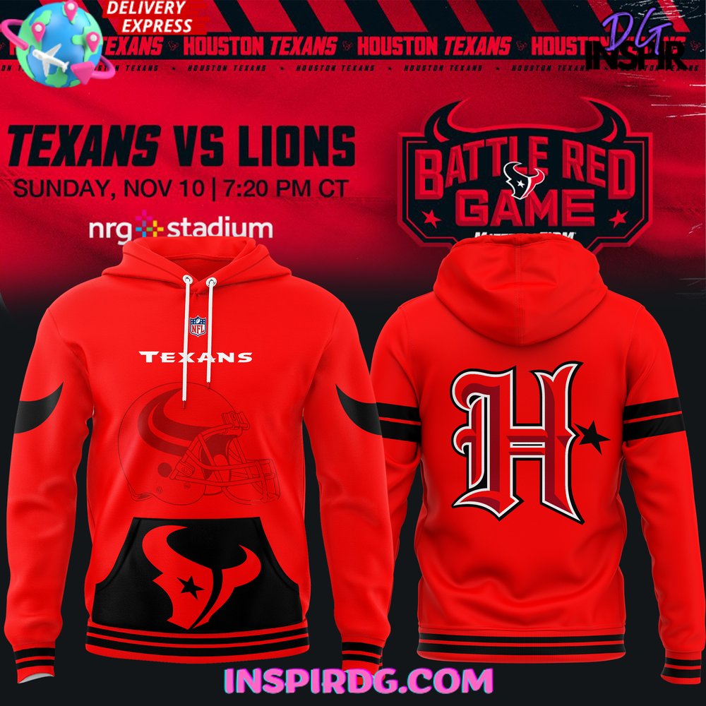 Houston Texans Battle Red Game 2024 Hoodie InspirDG