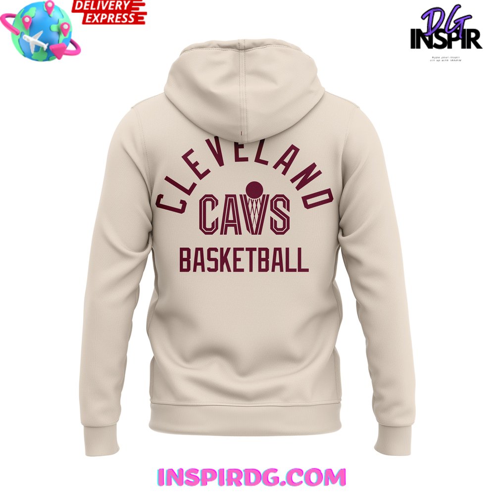 Cleveland Cavaliers Basketball 2024 Cream Hoodie InspirDG