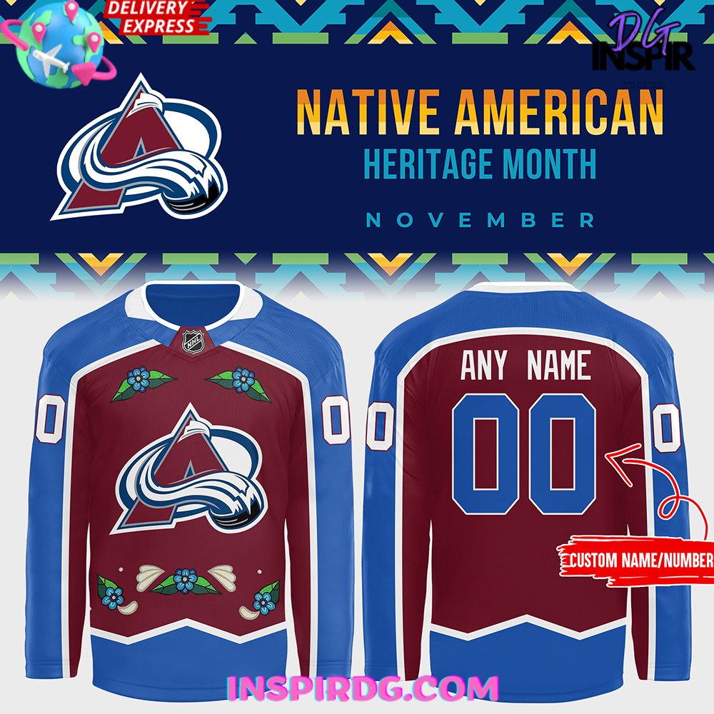 Colorado Avalanche Native American Heritage Month Custom Hockey Jersey InspirDG
