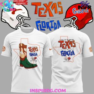 Texas Longhorns Collab Florida Gators Limited White T-Shirt