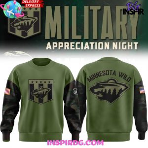 Minnesota Wild Military Appreciation Night Edition Camo Sweatshirt