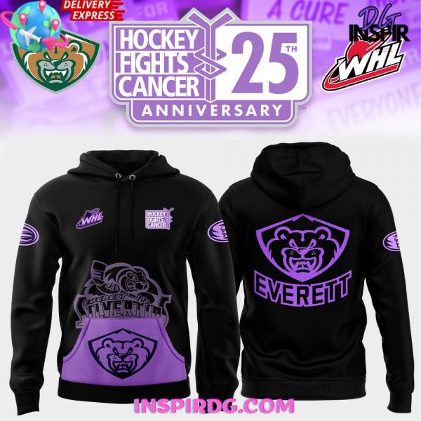 Everett Silvertips Hockey Fights Cancer 2024 Hoodie