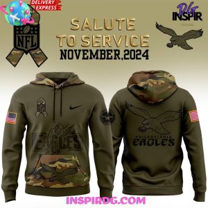 NEW Authentic Nike Philadelphia Eagles Men's NFL Salute hot to Service Black Hoodie