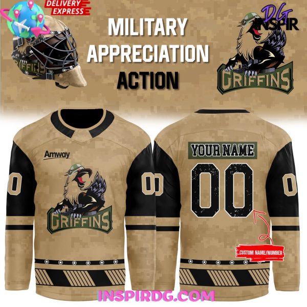 Grand Rapids Griffins Military Appreciation Special Hockey Jersey